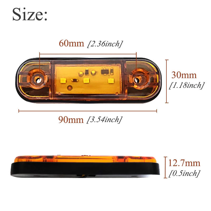 12V 24V Truck Accesorios Trailer Car External Lights Warning Tail Light Signal Brake Lamps for Scania Truck Trailer Lorry Bus