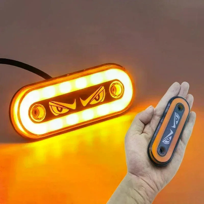 High Visibility 12V/24V LED Side Markers Flashing And Constant Light Modes For Trucks Trailers And Motorcycles