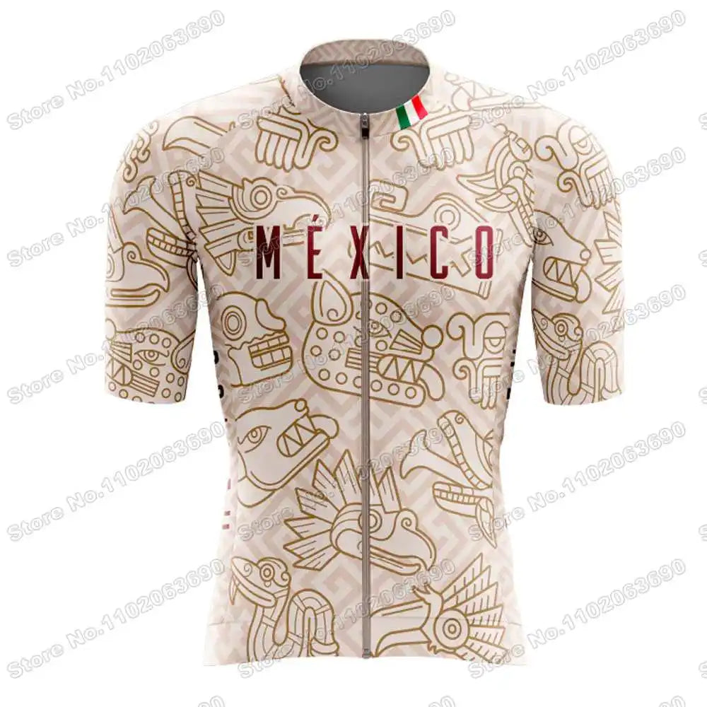 2026 Mexico Cycling Jersey Set The United Mexican States Cycling Clothing Mexican national emblem Eagle and Snake Road Bike Suit