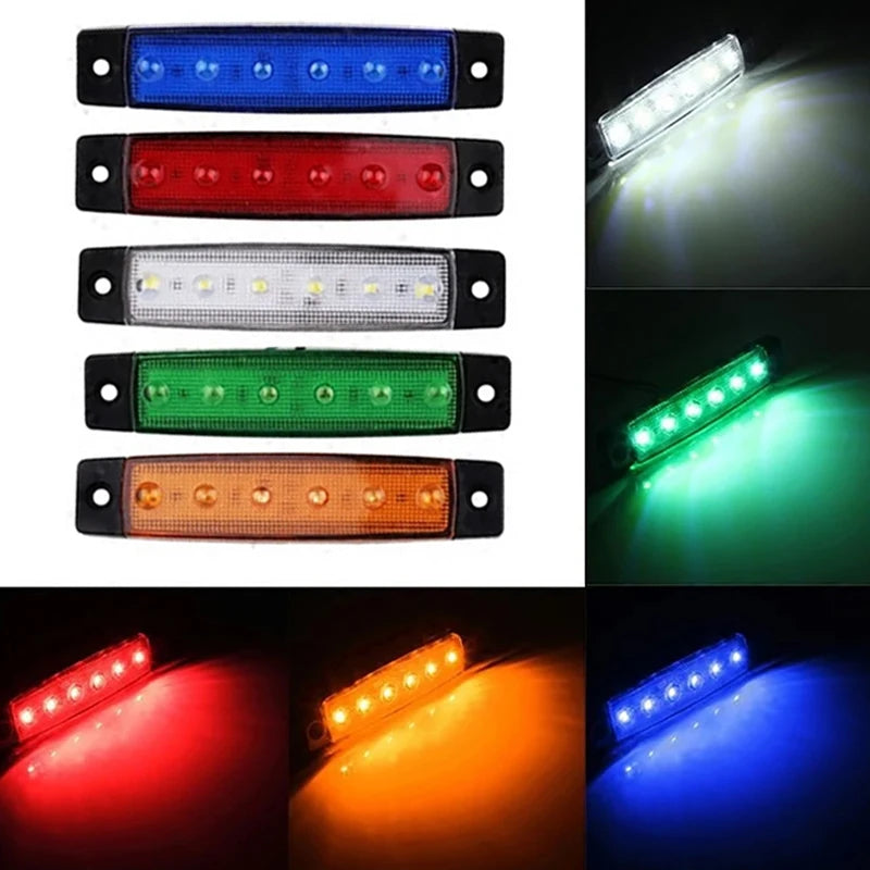2Pcs Truck Led Side Light 12/24V For Car Auto Truck Lorry Trailer Side Marker Indicators Turn Signal Lights Tail Warning Lamp
