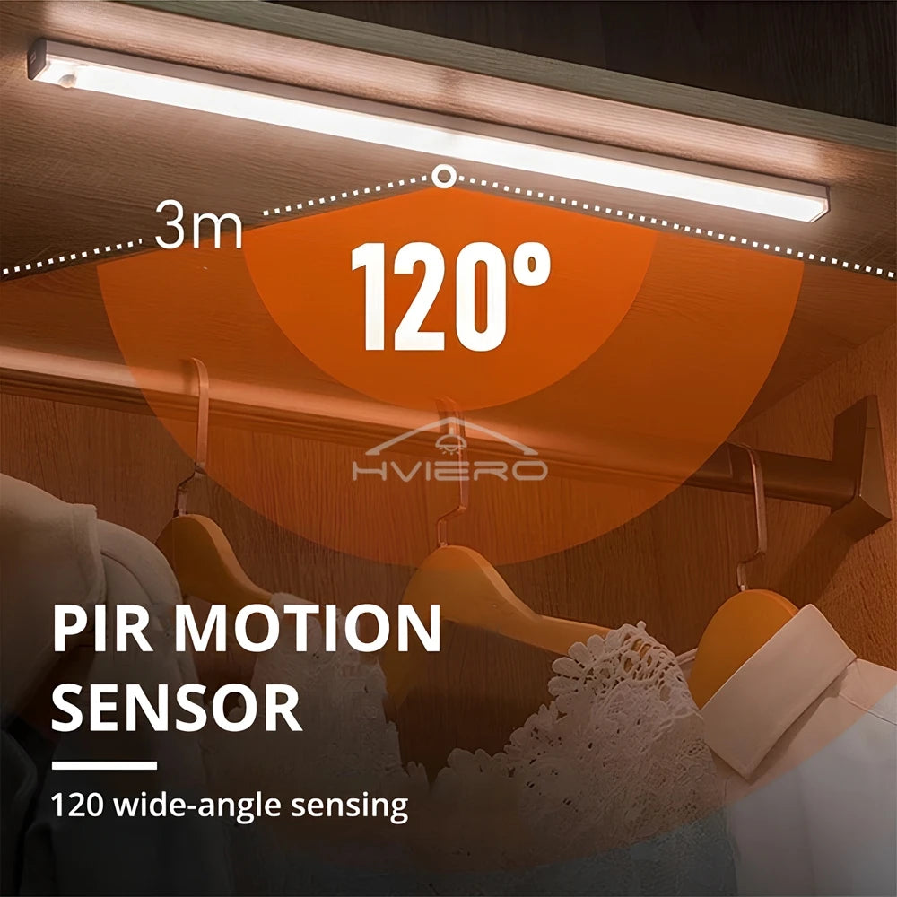 Wireless Motion Sensor Led Lamp Usb Rechargeable Night Light Kitchen Wardrobe Closet Living Decorative Lighting Smart Touch Bulb
