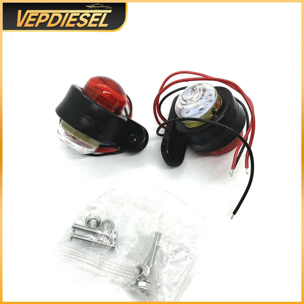 2PCS 12V 24V Truck Trailer Lights LED Side Marker Position Lamp Lorry Tractor Clearance Lamps Parking Light Red White