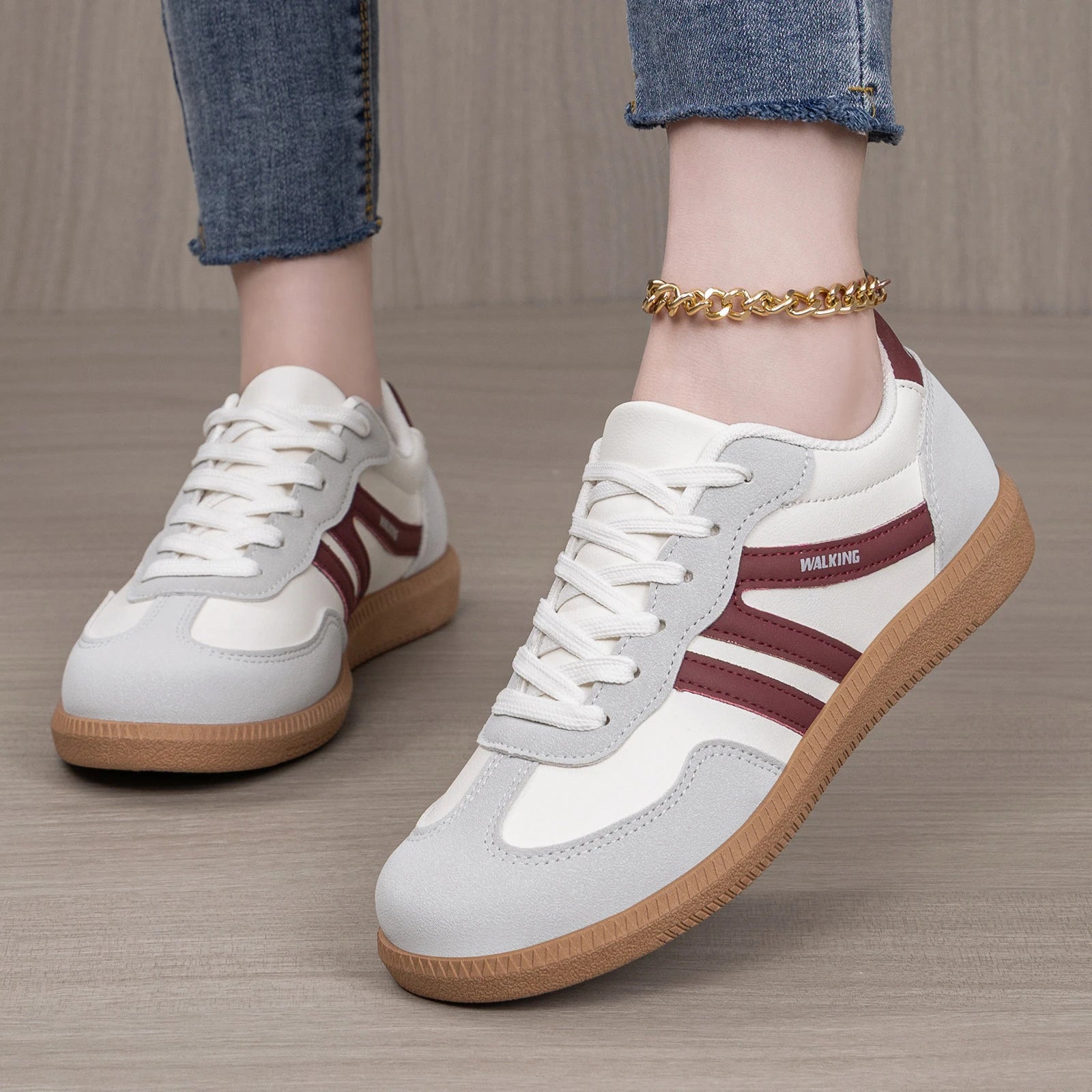 Women Shoes 2026 Spring New Fashion Casual Shoes Women Outdoor Walking Shoes Sneakers Lace-Up Women Comfortable zapatos de mujer