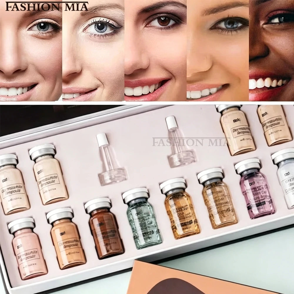 12PCS Korea BB Cream Skin Boost Kit Niacinamide/Peptide Foundation Serum Moisturize Antioxidant Sunscreen Face Skin Care