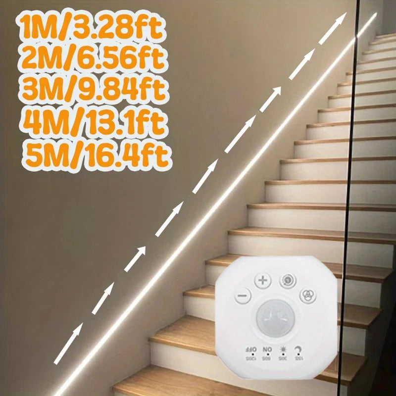 USB Motion Sensor LED Strip, Motion Activated Light with Chase Effect for Stairs, Under Bed and Cabinet