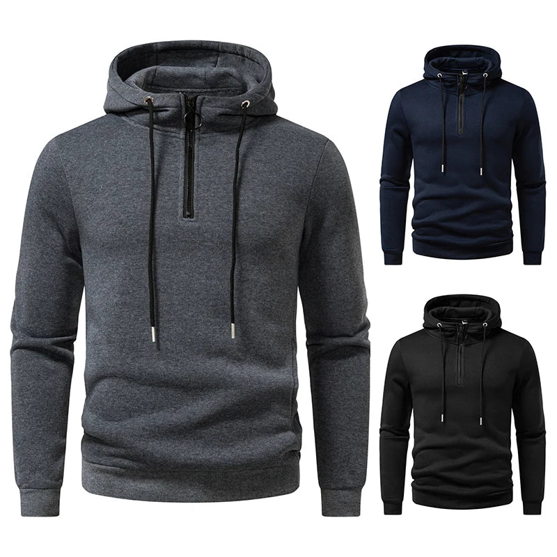 Mens Hoodies Casual Style Hoodie Men Hip-Hop Male Zip Design Hoody Sweatshirt Long Sleeve Men Hooded Jacket Coat B251