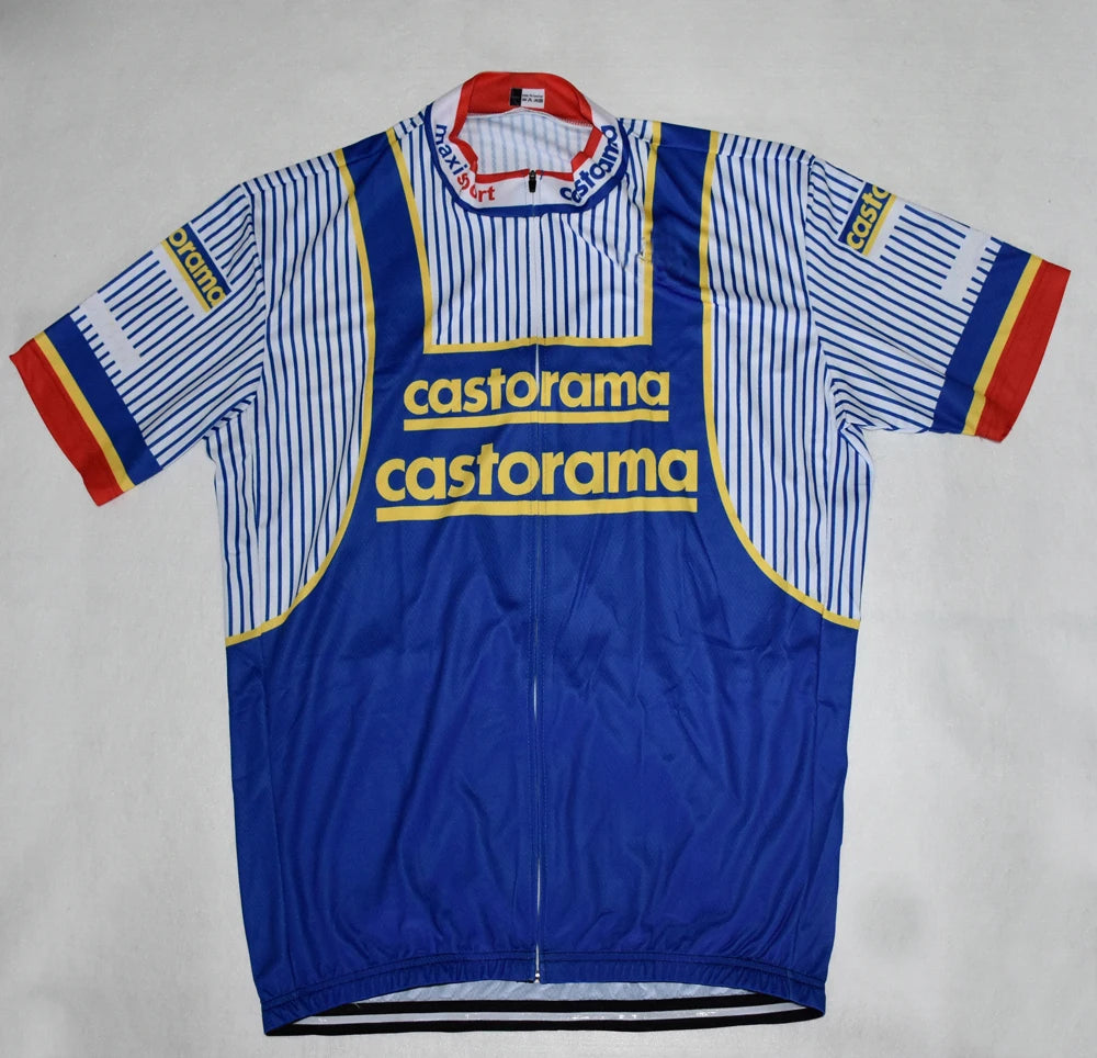 Retro Cycling Jersey Men Bike Shirt Short Sleeve Breathable Triathlon Wear Clothing Mtb Jersey Ropa Ciclismo