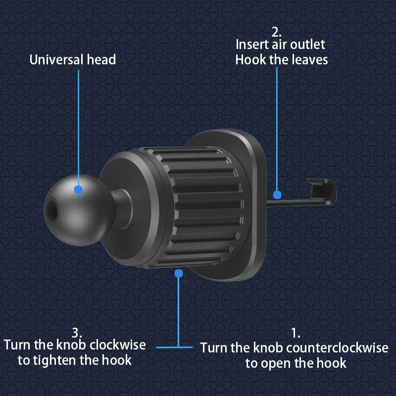 Car Phone Holder Bracket Accessories Interior Auto Air Outlet Cellphone Support Parts Phone Stand Base Fixing Clip