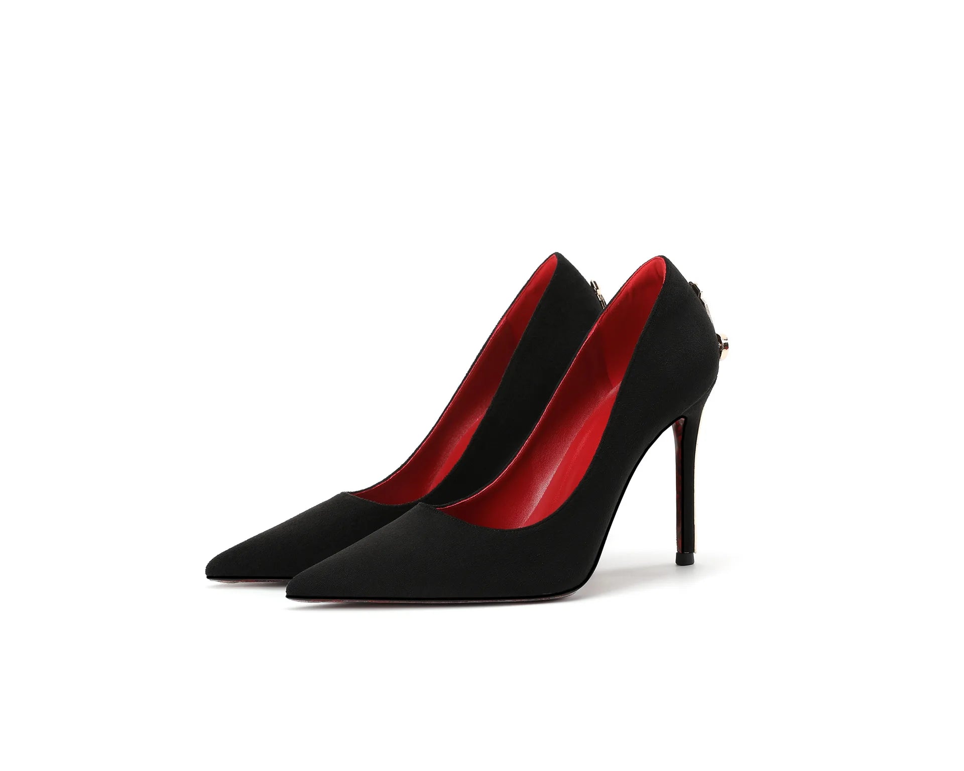 2026 New Women's Shoes Luxury Metal Decoration Pointed Tip High Heels for Woman French Casual Shoes Designer Shoes Zapatos Mujer