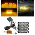 24 LED Strobe Light Wireless Car Emergency Flashing Light Car LED 12V Trailer Truck Strobos Police Warning Light Auto Diode Lamp