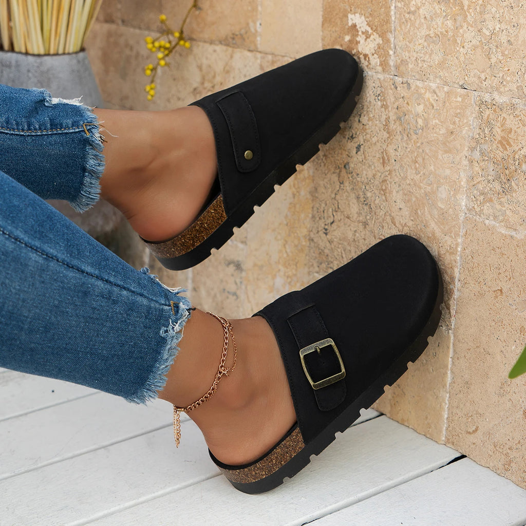 Women's Fashionable Casual Home Shoes, Comfortable Indoor and Outdoor Slip-On Slippers That Can Be Worn in All Seasons