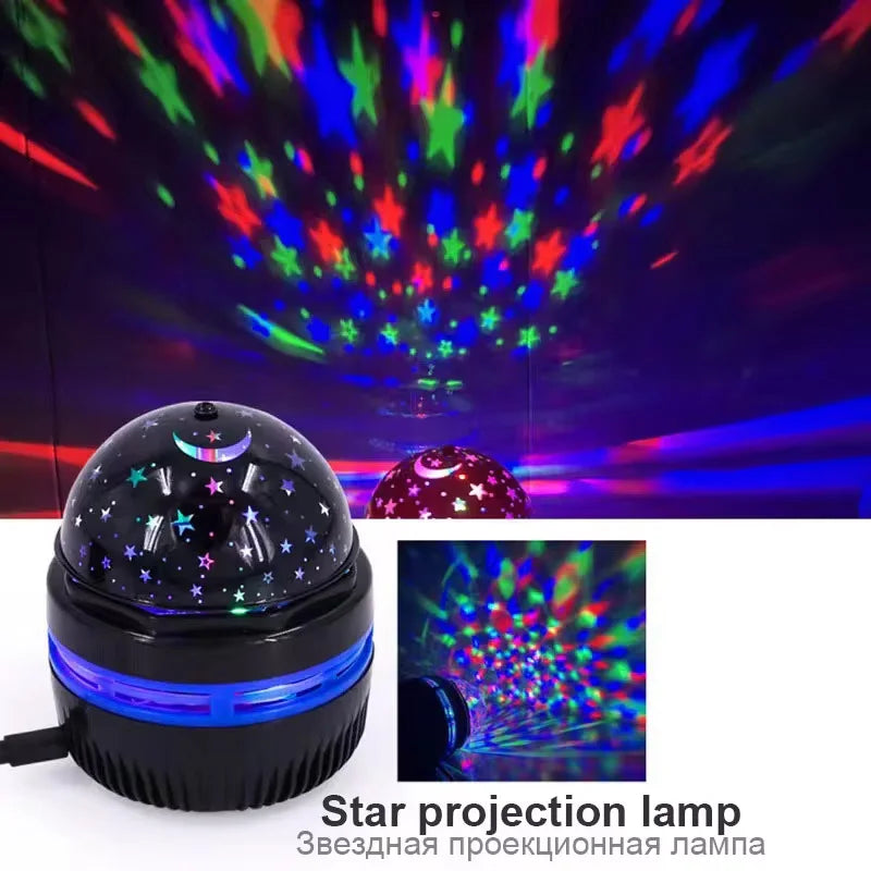Colorful LED Galaxy Magic Ball Projector — Star Night Light for Home