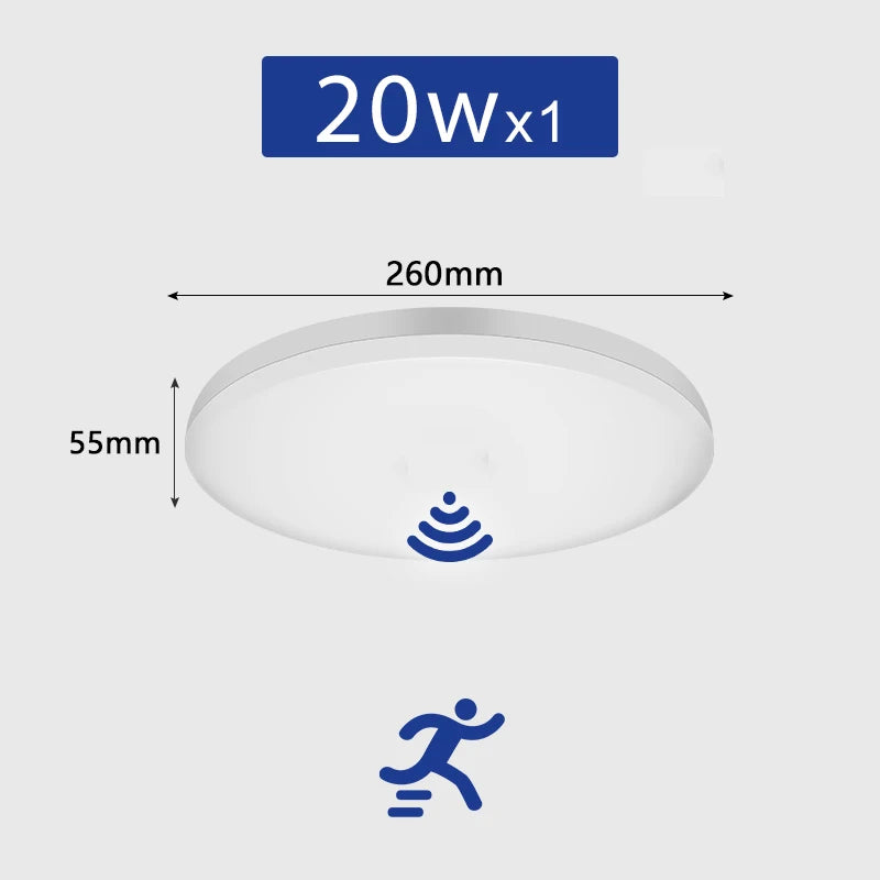 LED Motion Sensor Ceiling Light 85-265V Infrared Radar Induction Lamp Automatic Night Lighting for Home Kitchen Hallway