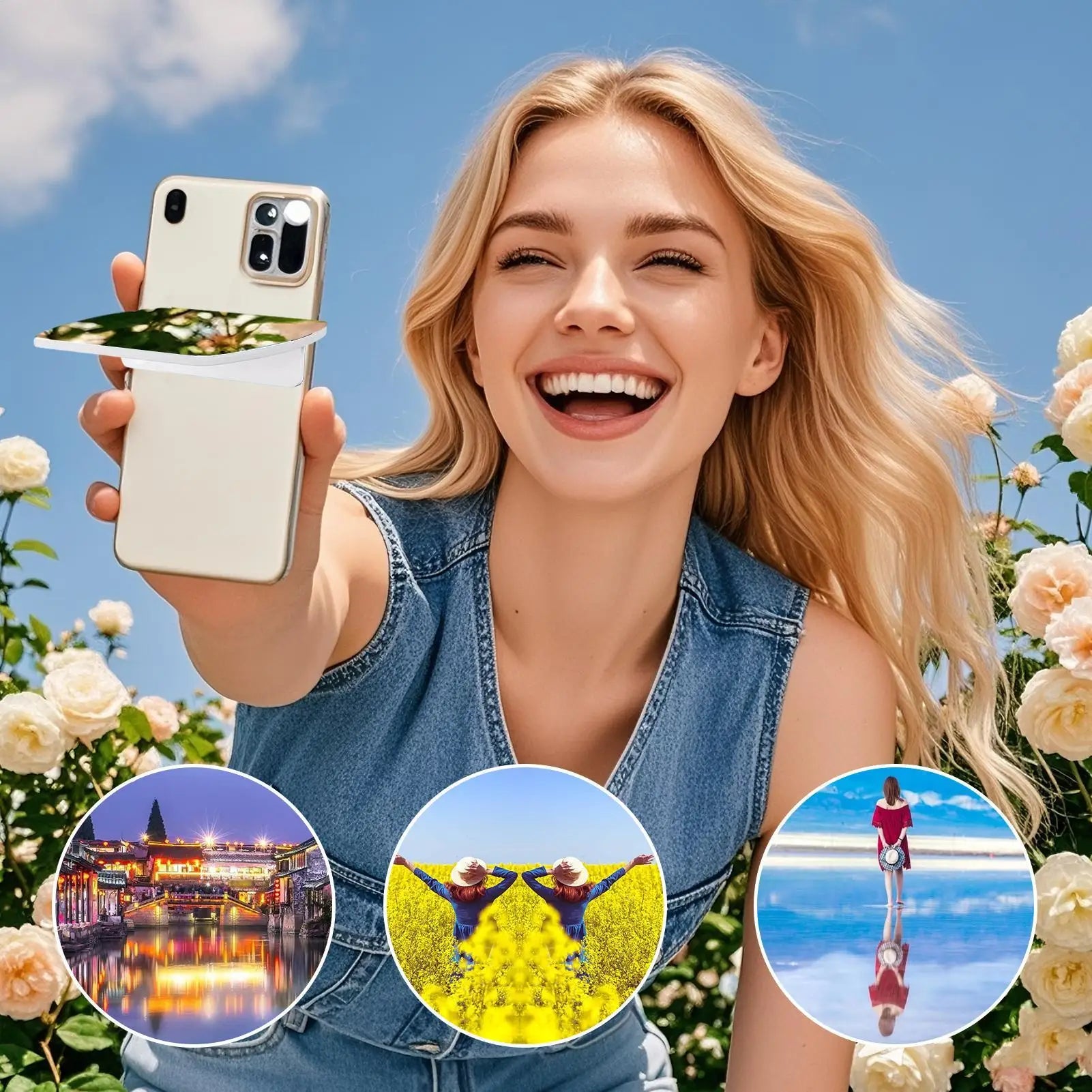 Mirror Effect Lens For Phone Cell Phone Mirror Reflection HD Lens Rotatable Cellphone Accessories For Tech Savvy Users Artistic