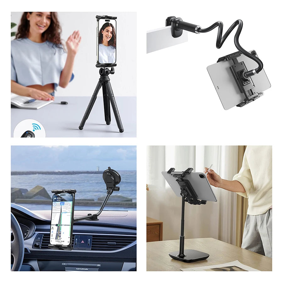 Tablet Holder Tripod Accessories for iPad Mobile Phone Universal Clip Fixer Portable Horizontal and Vertical Shooting
