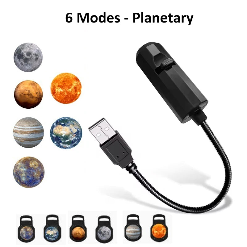 LED Star Galaxy Projector — Moon & Earth Wall Decor Night Light