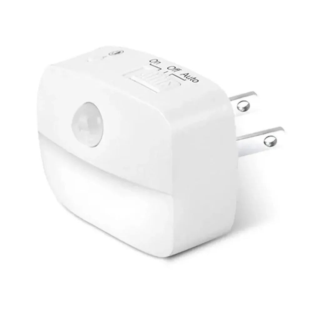 Motion Sensor Induction Light Wireless EU US Plug Mini LED Night Light Energy Saving Battery Operated Bedside Night Lamp Kitchen