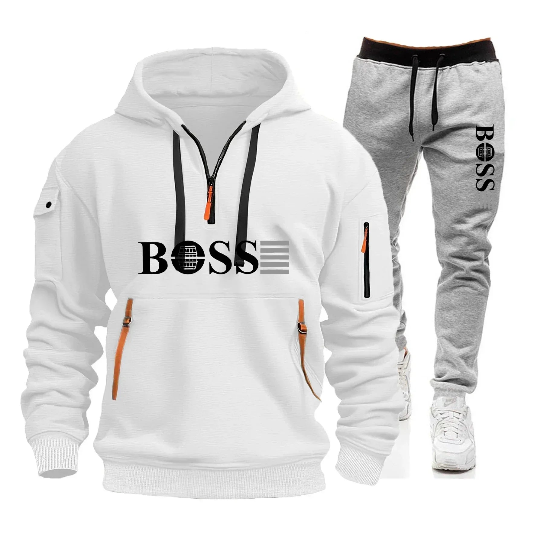 Men's Windproof Pullover Hoodie & Jogger Set