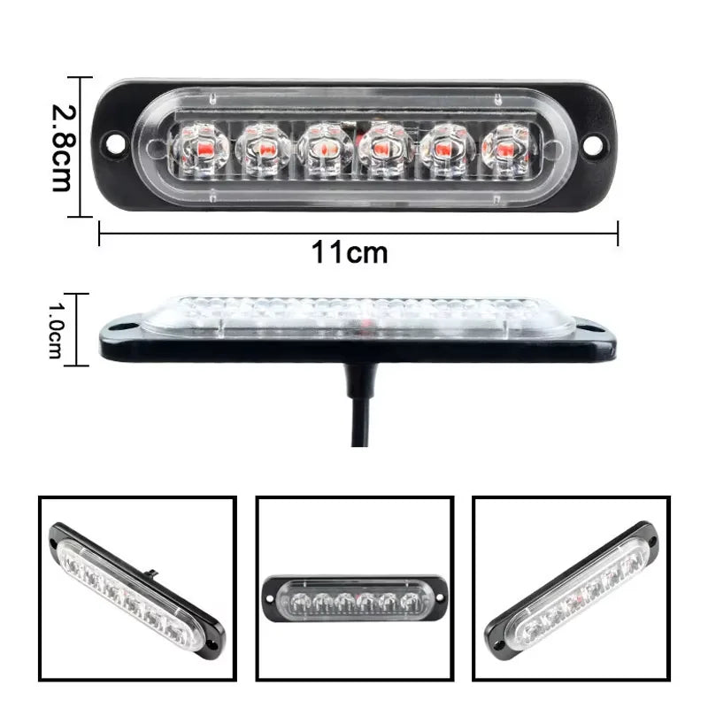 24 LED Strobe Light Wireless Car Emergency Flashing Light Car LED 12V Trailer Truck Strobos Police Warning Light Auto Diode Lamp