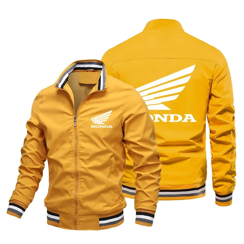 Honda Logo Men's Motorcycles, Honda Jackets, Motorcycle Racing Team Custom Pilot Jackets, Oversized Windbreakers, Men's Clothing