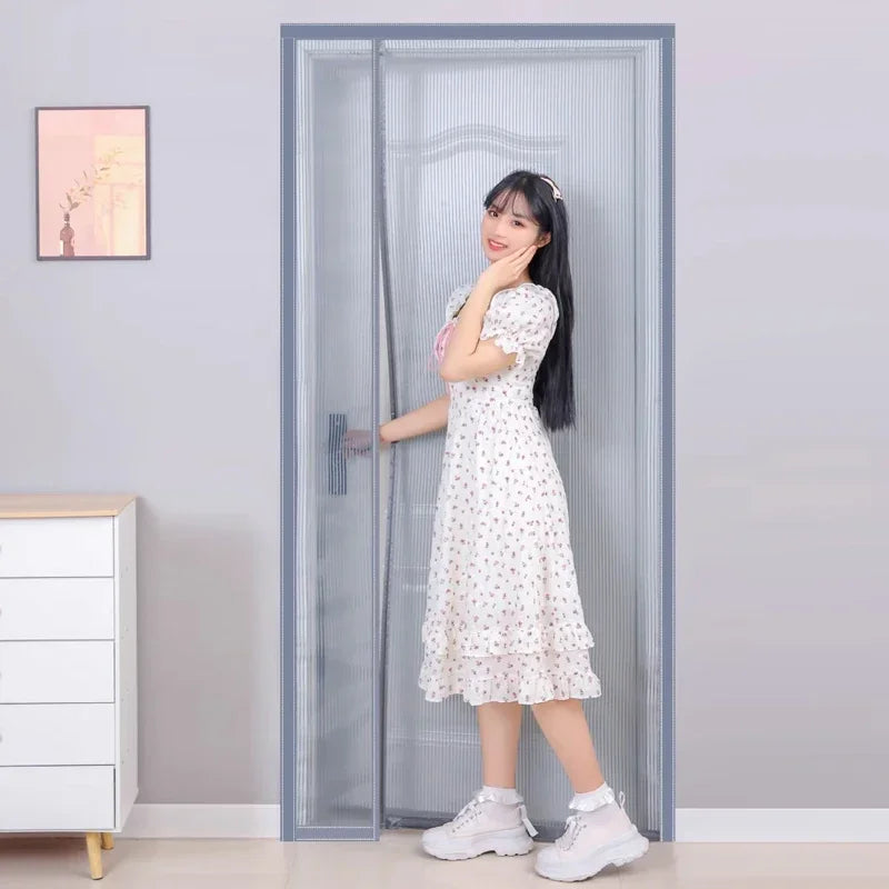 Magnetic screen door curtain,mosquito control,insects,flying insects,pests,automatic closing, mosquito net，magnetic screen door