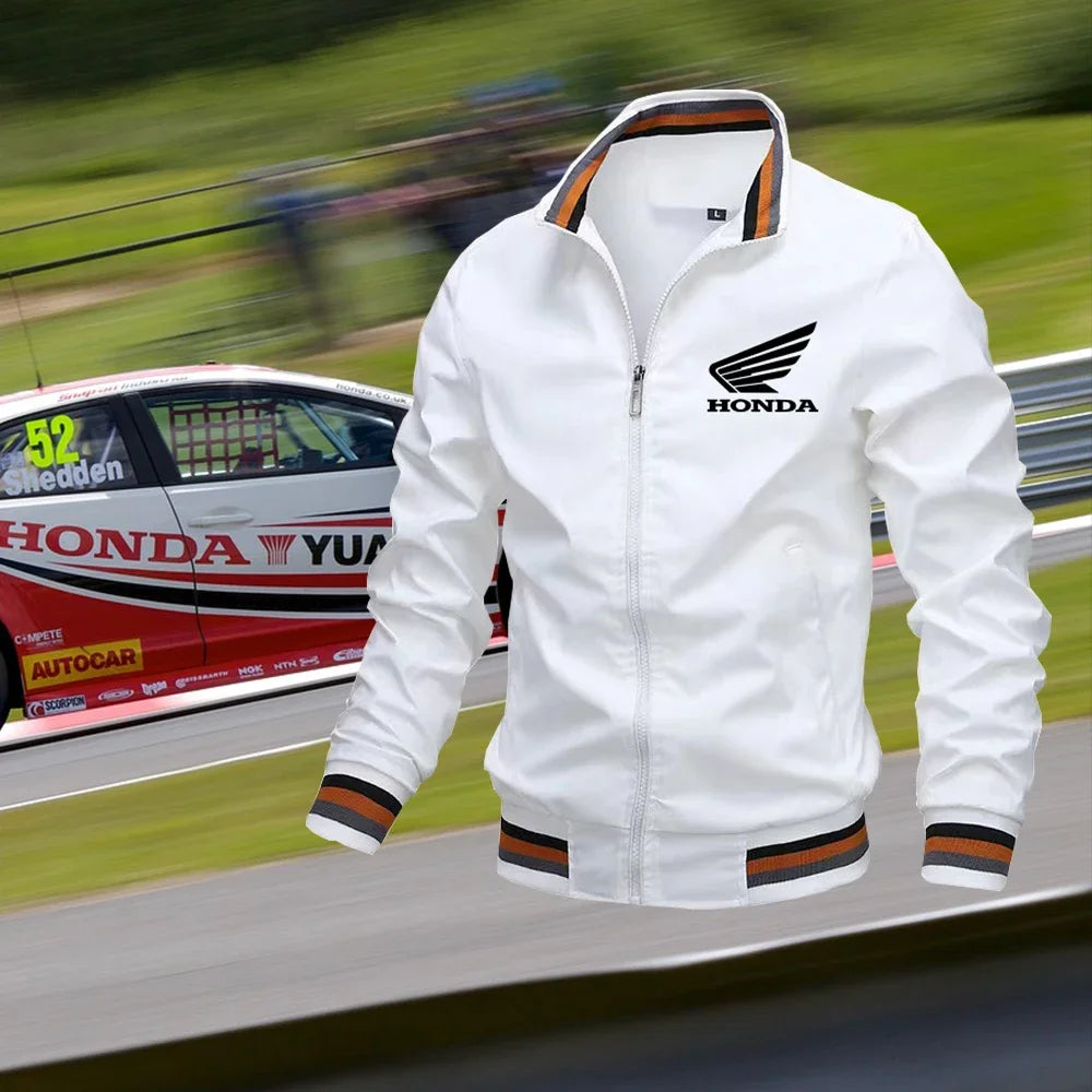Honda Logo Men's Motorcycles, Honda Jackets, Motorcycle Racing Team Custom Pilot Jackets, Oversized Windbreakers, Men's Clothing