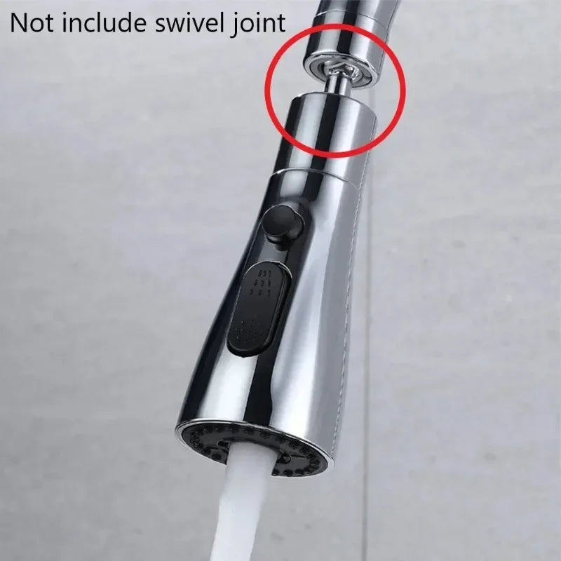 For 1/2" Connection Kitchen Pull Out Faucet Sprayer Nozzle 3 Modes ABS Water Saving Bathroom Basin Sink Shower Spray Head