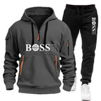 Men's Windproof Pullover Hoodie & Jogger Set