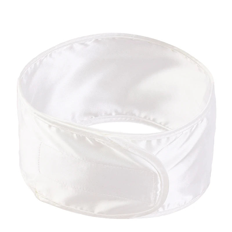 Women Silky satin Adjustable SPA Facial Headband Bath Makeup Hair Band Headbands for Face Washing Soft Toweling Hair Accessories
