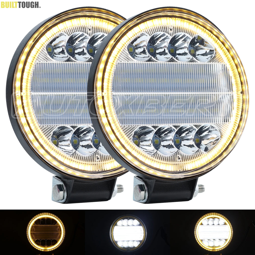 2X 4Inch Car LED Light Bar Offroad 4x4 Spotlights Fog Lamp 12V 24V Super Bright Headlight Truck Tractor Boat Light Bar Work Lamp