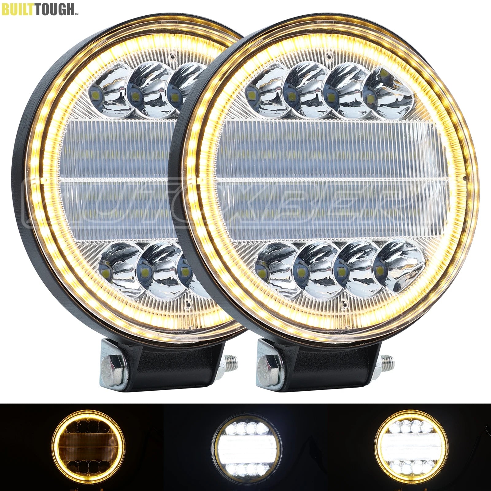 2X 4Inch Car LED Light Bar Offroad 4x4 Spotlights Fog Lamp 12V 24V Super Bright Headlight Truck Tractor Boat Light Bar Work Lamp