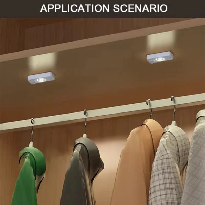 LED Motion Sensor Lights Rechargeable Cabinet Lights Wireless Energy Saving for Closet, Drawer, Shelf, Under Cabinet
