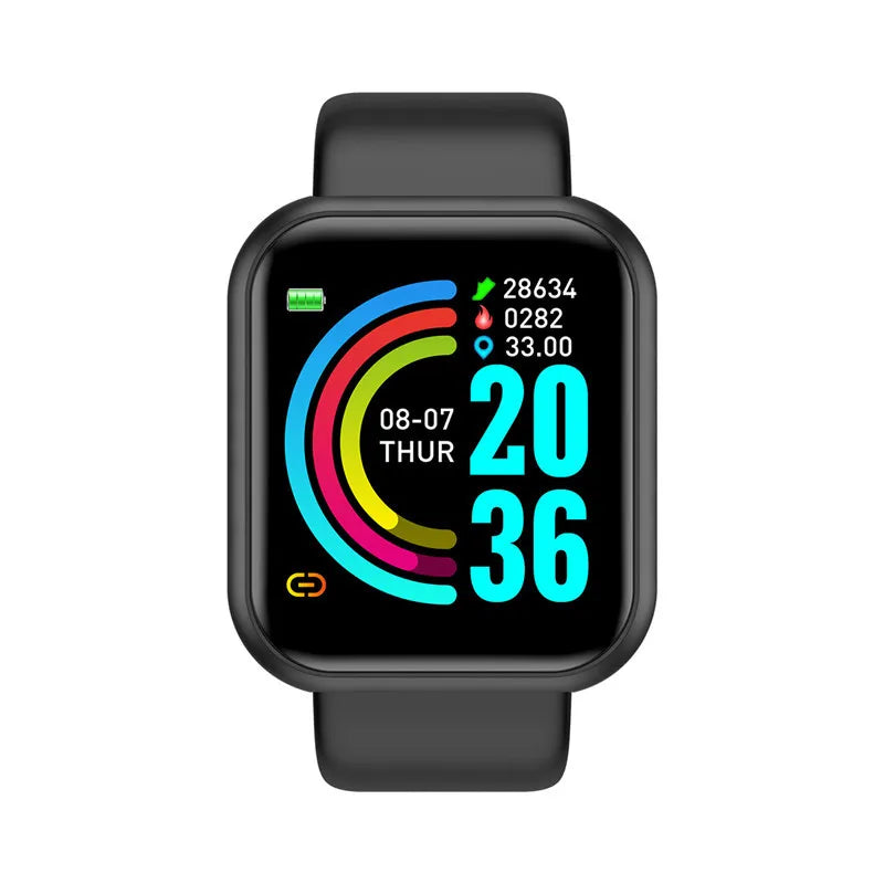 Smart Watches Fitness Bracelet Women Men Bluetooth Connected Phone Music Sports Bracelet Sleep Monitor Y68 Clock Smartwatch D20