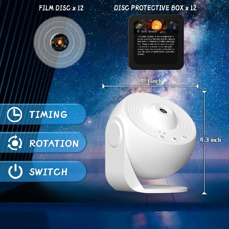 LED Galaxy Projector Night Light — 360° Rotating Planetarium Lamp