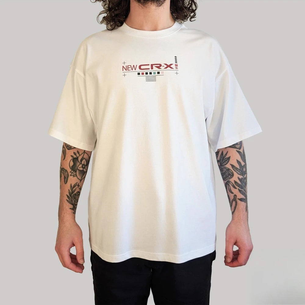Honda Men's and Women's T-shirt Summer Cotton Tee Honda Vintage JDM Short-sleeved Spring and Autumn Motorcycle Cycling Top
