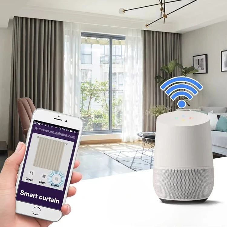 Wireless Wifi Control Motorized Curtain Smart Electric Curtain Smart Home Products
