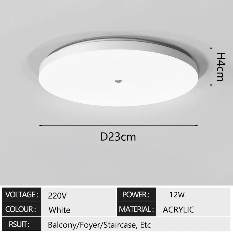 Motion Sensor LED Ceiling Light Human Infrared Sensing Light Home Garage Attic Front Door Corridor Staircase Warehouse Light