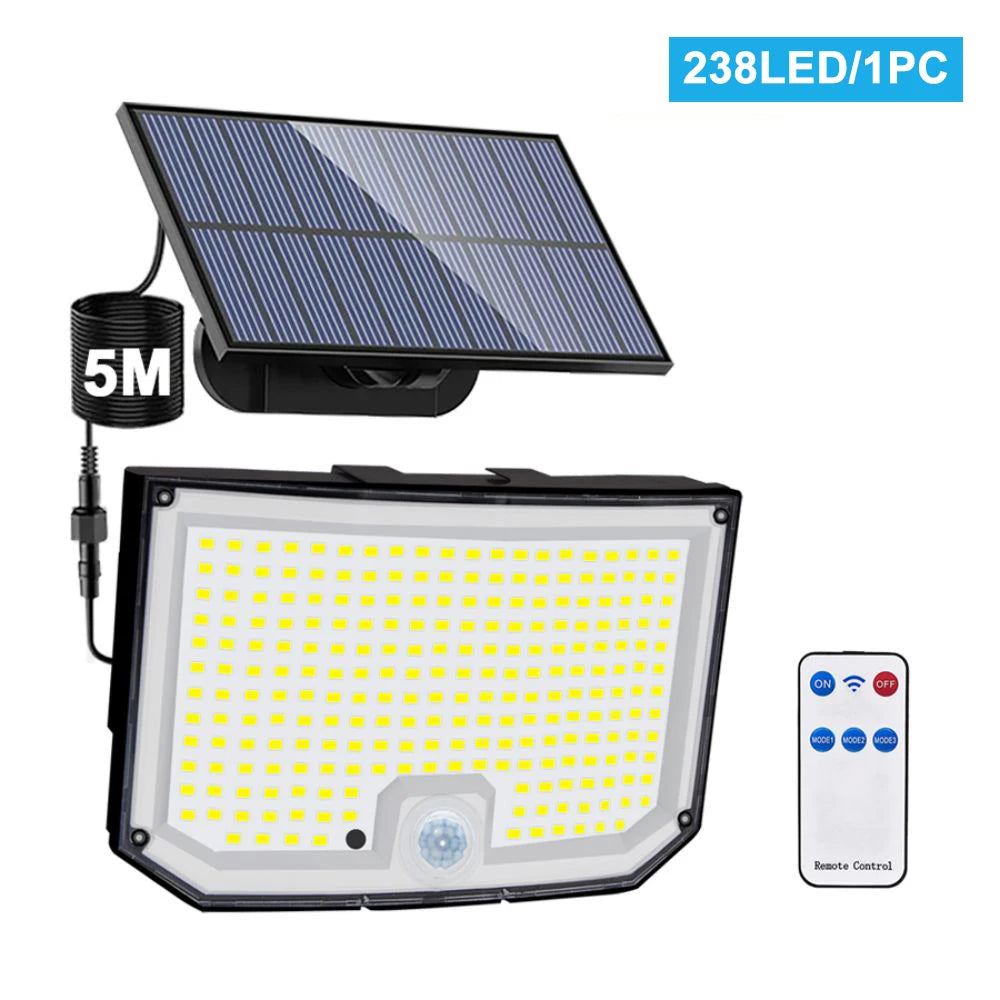 Solar Lights Outdoor with Motion Sensor 234/268LED Solar Flood Lights Waterproof Solar Powered Security Spot Lights Porch Patio