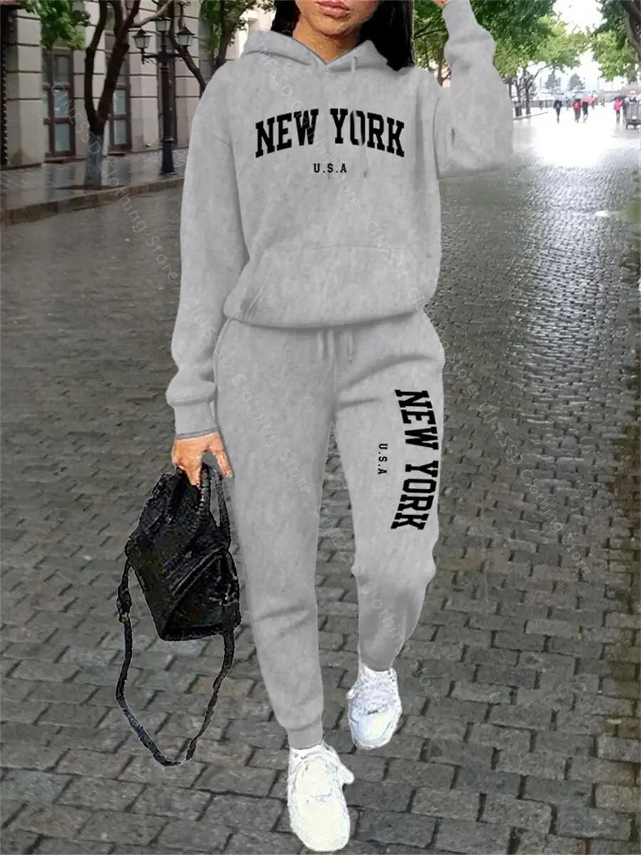 New York Women's Tracksuit — Hoodie & Pants Set