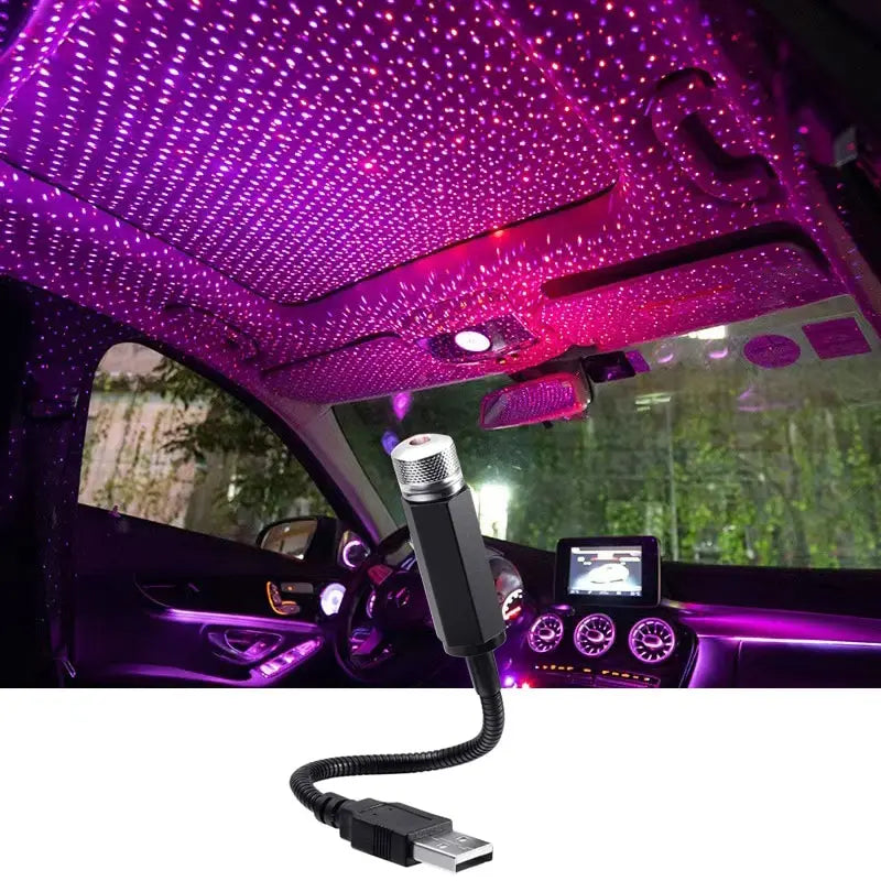 LED Starry Sky Car Laser Roof Light — USB Galaxy Atmosphere Projector