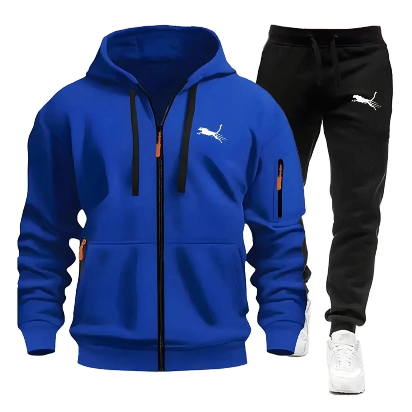 Men's Fleece Zip Tracksuit Co-ord Set