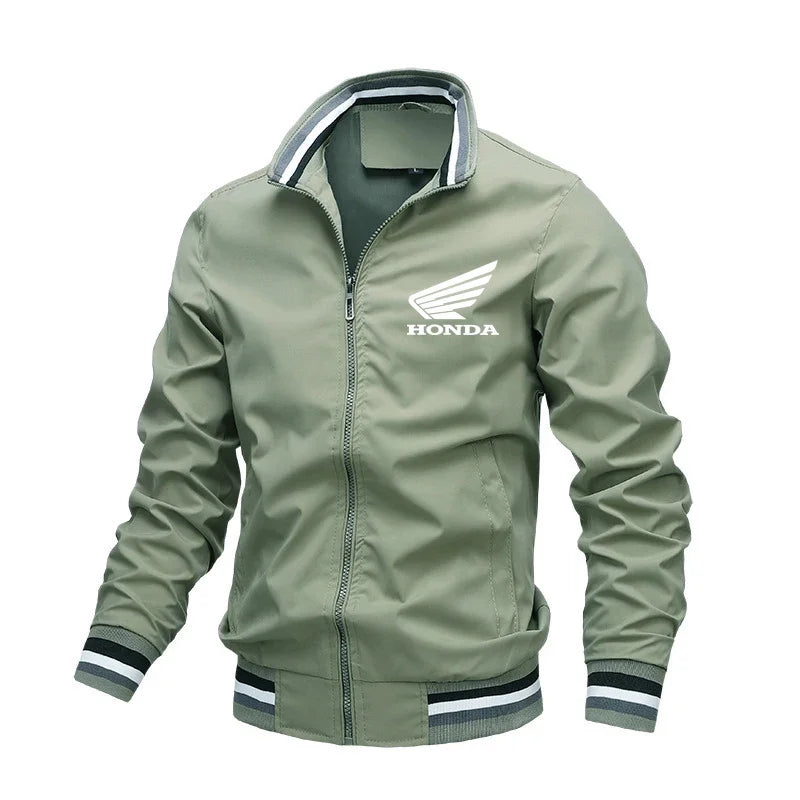 Honda Logo Men's Motorcycles, Honda Jackets, Motorcycle Racing Team Custom Pilot Jackets, Oversized Windbreakers, Men's Clothing