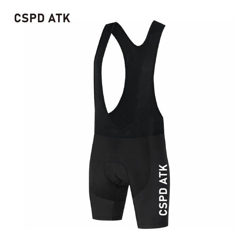 CSPD ATK men's cycling sportswear set summer lightweight cycling jersey sponge cushion cycling bib MTB cycling suit