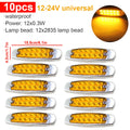 12/24V Auto Trucks Side Marker Light Front/Rear Trailer Turn Signal Light Indicator Light Rear Lights Car Yellow Led Lamp