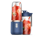 Portable USB Personal Mini Juicer Cup Handheld Travel Blender Single and Double Cups Design for Easy Use with Water Bottles