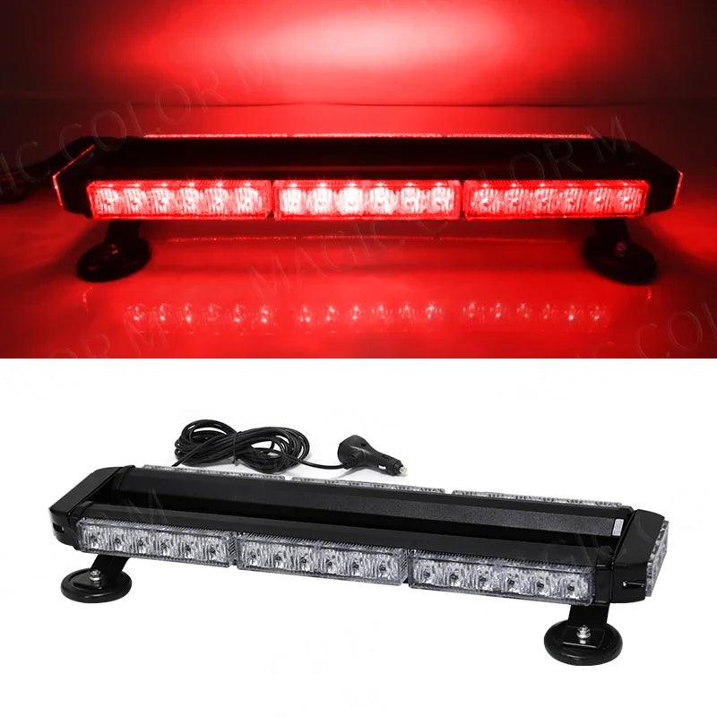 42 Led Car Strobe Lights Emergency Warning Flashing Auto Truck Beacon Signal Lamp Flash Dash Windshield Magnetic Base Car Parts