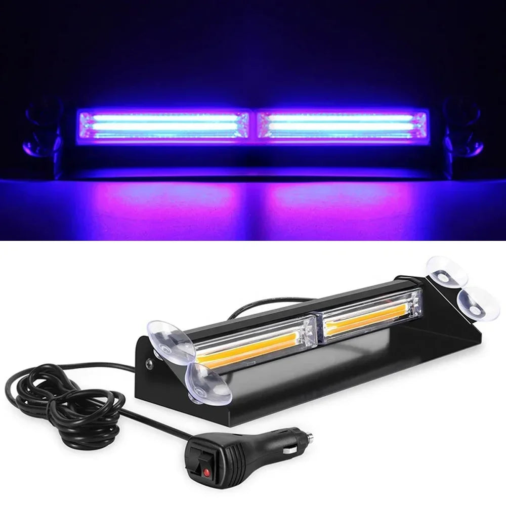 Car Strobe Light Flasher Vehicle Windshield Day Running Flashing LED Warning Signal Lamp Police Emergency Lights for Rv  Boat