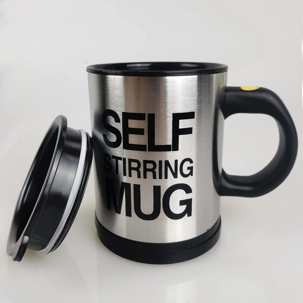 Self Stirring Coffee Mug,Stainless Steel Coffee Mug with lid Self Mixing & Spinning Home Office Travel Mixer Cup 12-16 OZ