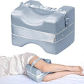 Side Sleeper Knee Pillow with Satin Cover, Adjustable Design Relieves Hip Back Pain & Supports Spine Alignment