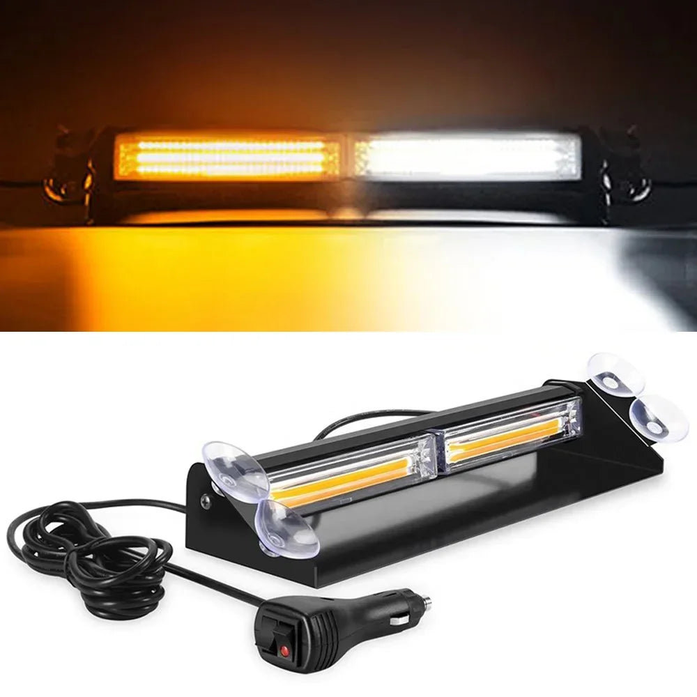 Car Strobe Light Flasher Vehicle Windshield Day Running Flashing LED Warning Signal Lamp Police Emergency Lights for Rv  Boat